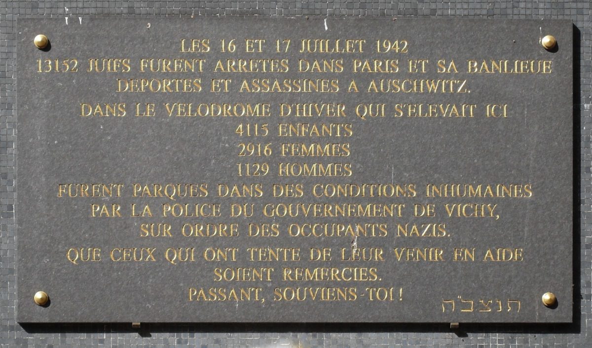 Date De La Rafle Du Vel D Hiv Commémoration de la Rafle du Vel d’Hiv - Le Diocèse de Quimper et Léon
