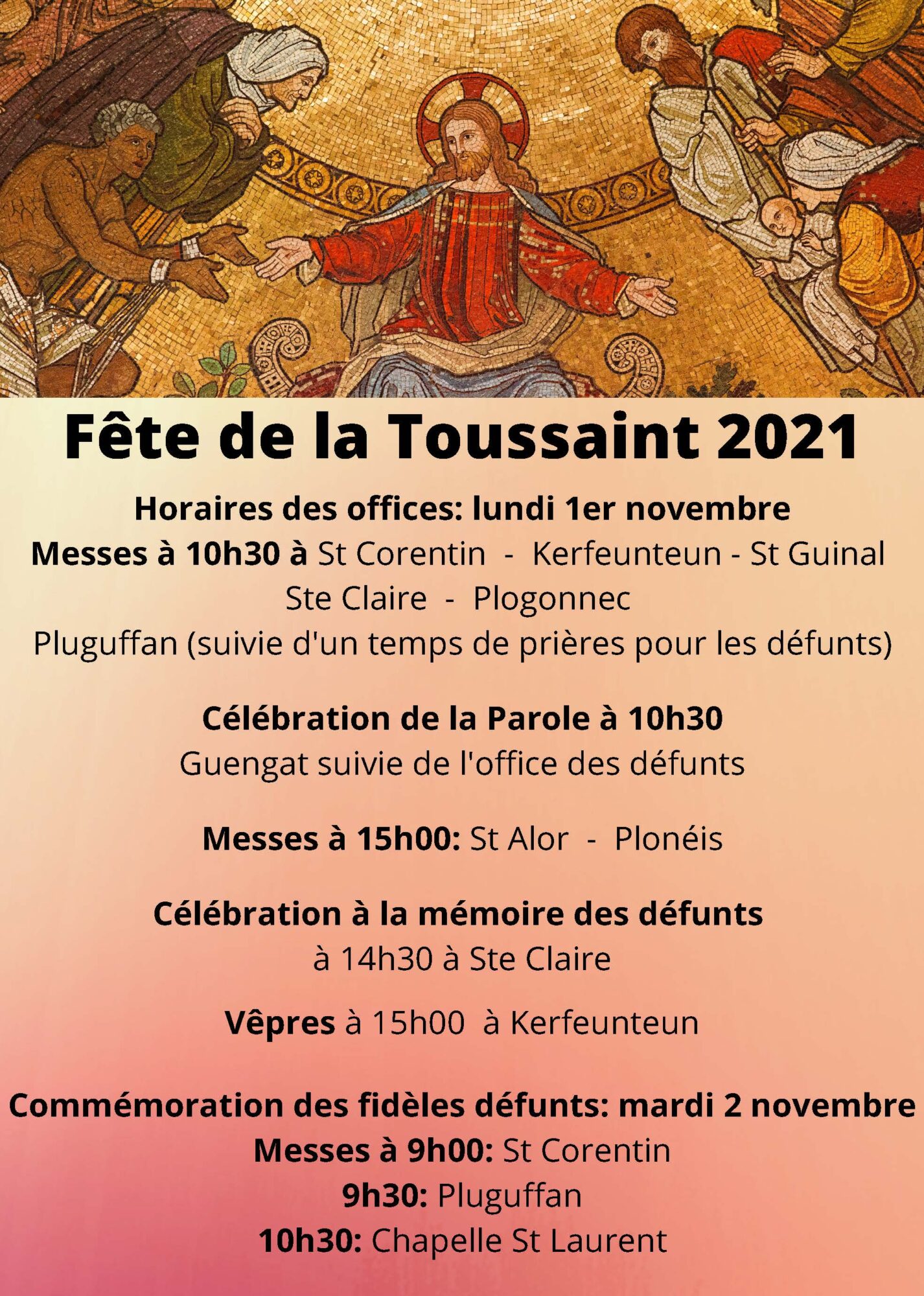 Fete De La Toussaint 21 Quimper Saint Corentin Le Diocese De Quimper Et Leon